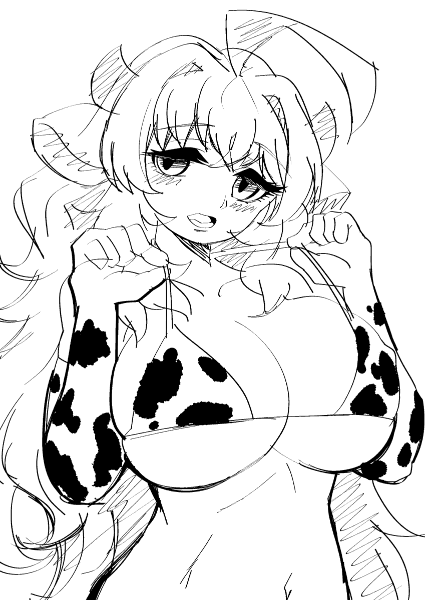 うちの子に牛柄ビキニを着せたい 
