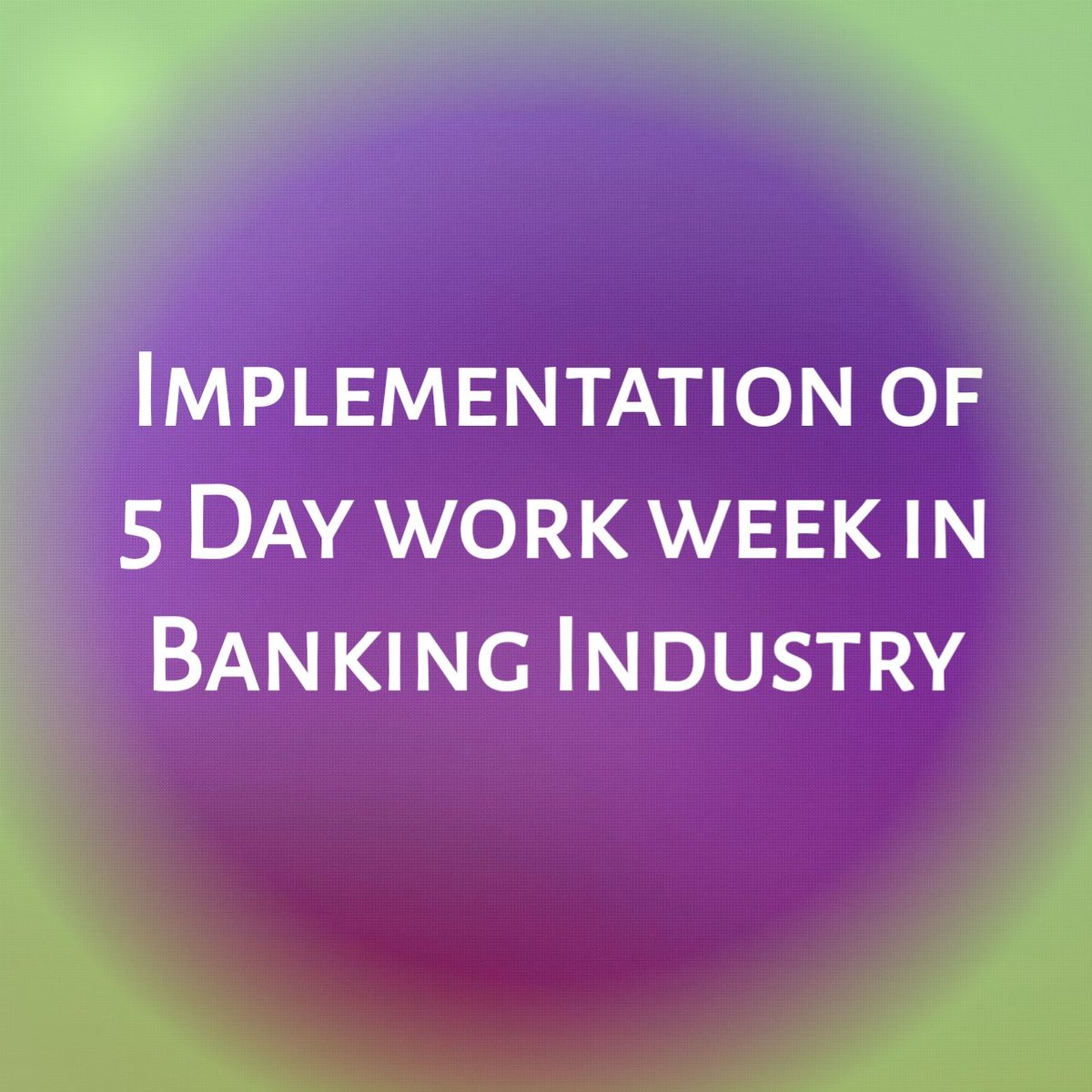 Vitthalraj_mane's tweet photo. #5DaysBanking
The 12th Bipartite Settlement is a significant milestone in the history of Indian banking as it aims to improve the working conditions, wages and benefits of bank employees and officers. One of the key provisions of the settlement is the introduction of a 5-day banking system, which will not only benefit the employees but also improve the overall efficiency and productivity of the banking system.
With the increasing workload and stress on bank employees, a 5-day banking system will help to reduce the burden on employees and improve their work-life balance. It will also enable banks to operate more efficiently, as they will be able to manage their resources better and reduce overhead costs.
Moreover, a 5-day banking system will be in line with international best practices, as many countries have already adopted a 5-day banking system. It will also help to improve the overall customer experience, as banks will be able to provide better services and attention to their customers during the reduced working hours.

In light of the above, we request you to consider our long pending demand for a 5-day banking system as per the 12th Bipartite Settlement. We believe that this will not only benefit the banking community but also contribute to the overall growth and development of the Indian economy towards Viksit Bharat by 2047
@narendramodi @AmitShah @DFS_India @PIB_India @nsitharamanoffc @the_hindu @timesofindia @ChVenkatachalam @UFBUIndia @UFBUPUNE @aiboc_in