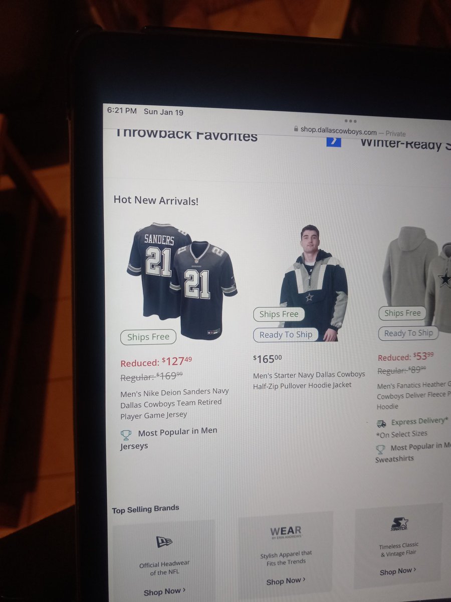 I don't know if this is insight into the cowboys future plans but front page of the dallas cowboys proshop. Sanders jerseys in the hot new arrivals <a href="/WerderEdNFL/">Ed Werder</a> <a href="/AdamSchefter/">Adam Schefter</a> <a href="/PatMcAfeeShow/">Pat McAfee</a>