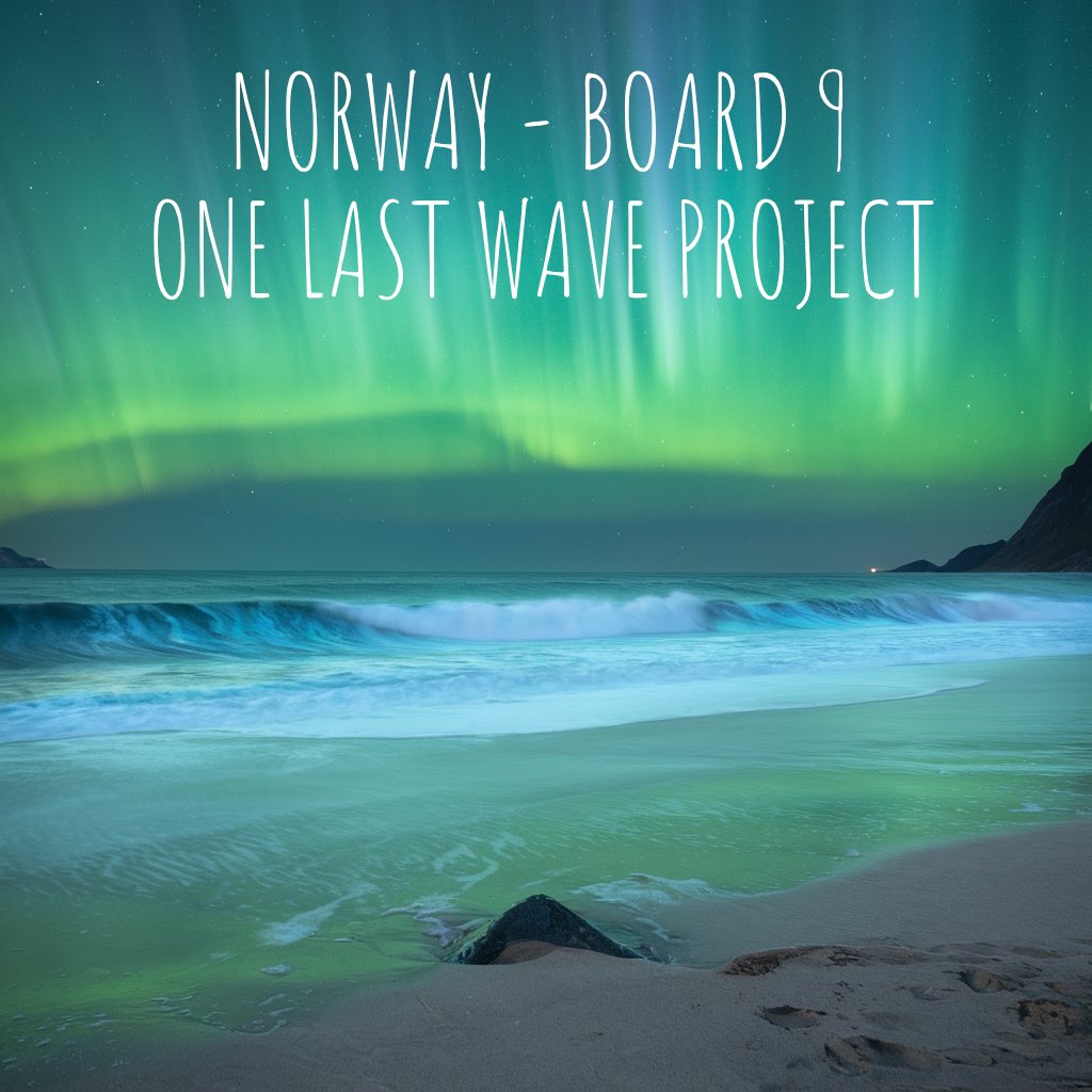 Ever since I was a young boy, I dreamed of seeing the northern lights cascading across the sky and I am very excited Board 9 will be released in Unstad, Lofoten, Norway under the northern lights. Submit your loved one now on our website ❤️