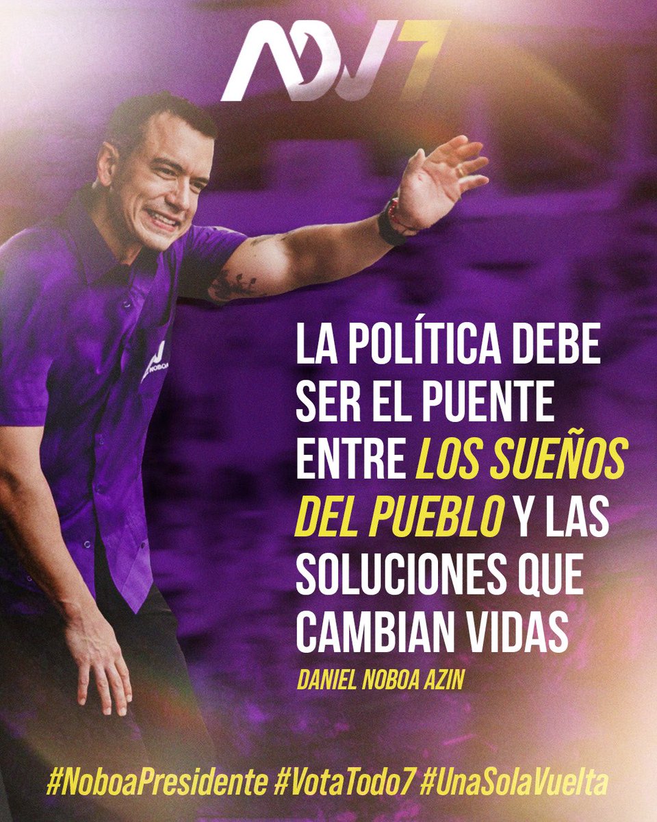 Adnecuadorok's tweet photo. ASÍ ES PRESI 😉
¡UNA SOLA VUELTA! ✌🏻🖐🏻🇪🇨
#NoboaEc @DanielNoboaOk 

#ecuador #noboa #noboapresidente #danielnoboa #elnuevoecuador #votatodo7 #unasolavuelta #debate https://t.co/okRHlglA1X