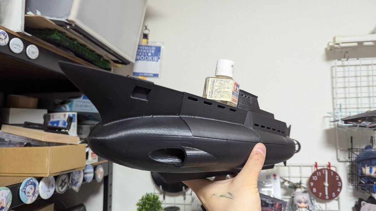 TokiwaArs's tweet photo. #SteelDiver #fusion360
印刷終わりましたーー
想像以上にデカい笑
1/144シーウルフよりも幅広で、全長もほぼ同じという…気軽に遊べるようなサイズで設計したはずなのに何故こんな事に https://t.co/PTd1C1i4O5