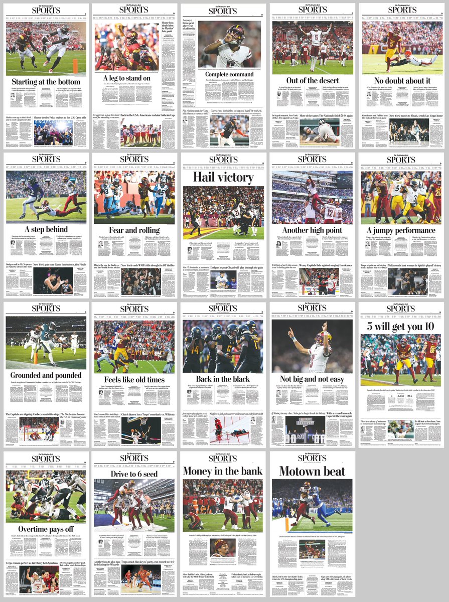 The Commanders season so far by Washington Post covers.

What a story.