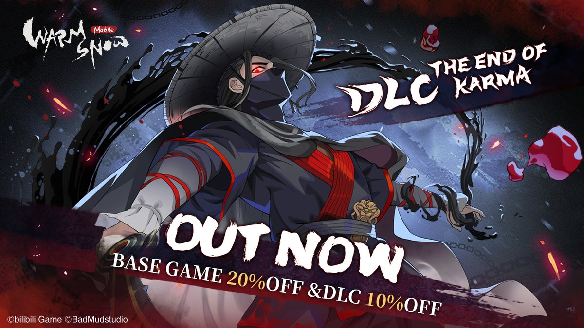 WarmSnowGame's tweet photo. Warm Snow DLC 2 The End Of Karma is available on mobile!  
A massive update that unveils the final chapter of the story, and the decisive battle against the ancient god He Luo!
Get DLC2 at a time-limited 10%OFF discount, only $3.59（Base game on 20%OFF).
https://t.co/f315zh2Wo2 https://t.co/DX0Bv9PWh3