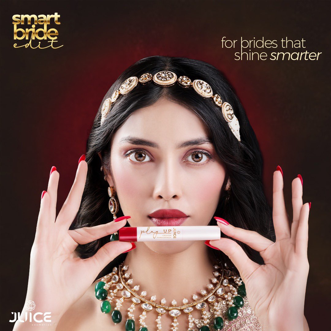 juicecosmetics's tweet photo. For brides who shine smarter and glow brighter✨💄
The #SmartBrideEdit brings you the perfect blend of beauty and brilliance with Juice Cosmetics and Sparkling Windows.
From bold lips to timeless jewels, redefine your bridal glow!
Shop now at https://t.co/OrluG9QwYr https://t.co/MFf6WXDY0V