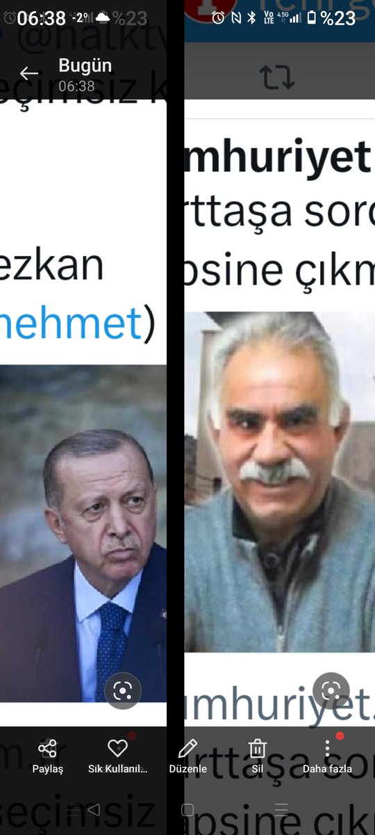 Cumhuriyet gazetesi, cumhurbaşkanının resmini asık suratlı terörist başının resmini güler yüzlü yayınlıyor bunda iyi niyet varmı.