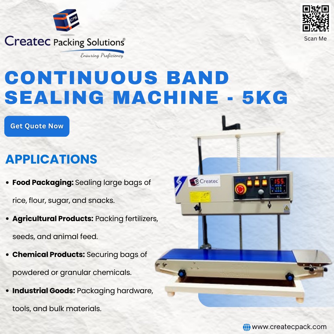 CreatecPacking's tweet image. 5Kg 5-band sealing Machine Suitable For Tea Powder Pouch Packing, Dry Fruits Etc.
#bandsealermachine #pouches #pouchpackingmachine #bandsealing #packingmachine