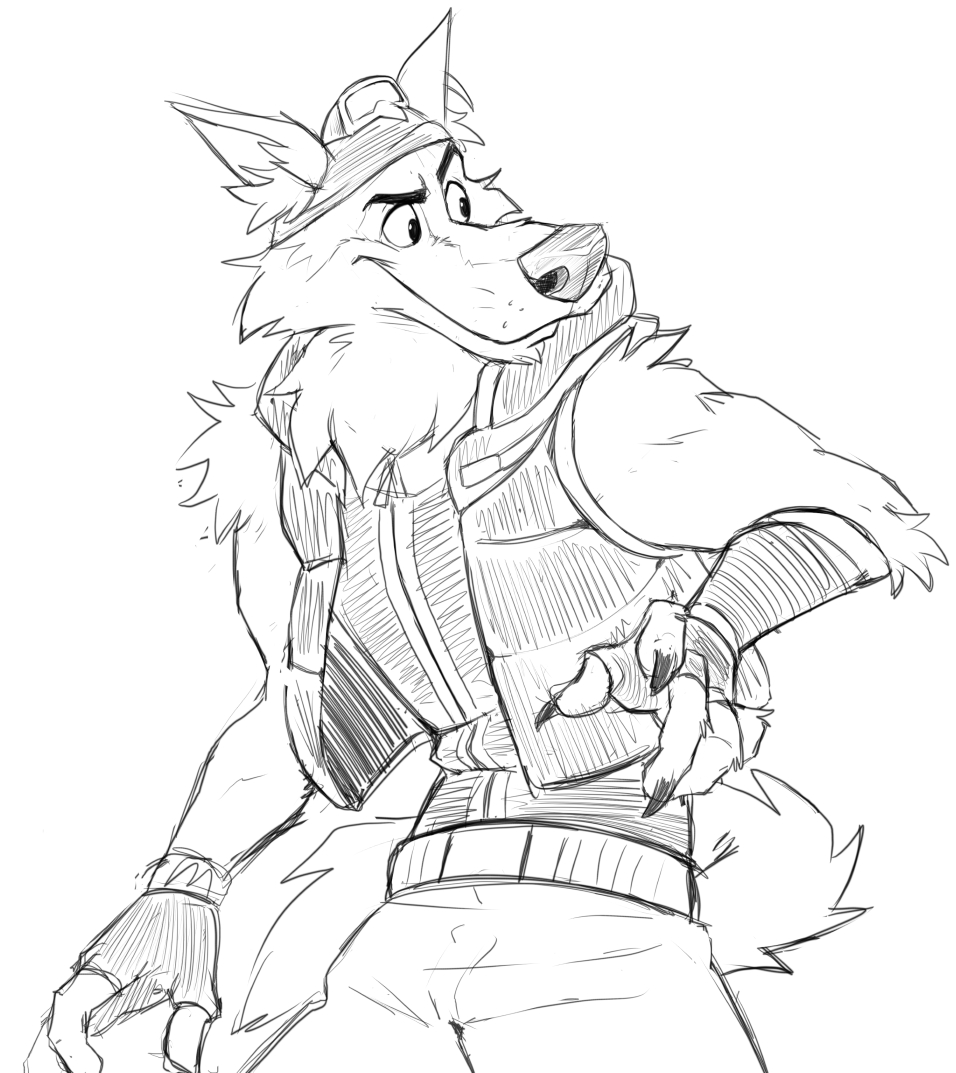 el lobo del fortnite, para mi sorpresa si usa pantalones.