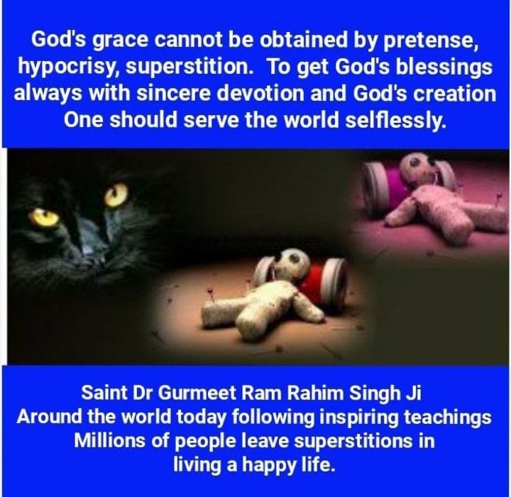 SimratS76534003's tweet photo. तकनीक में तरक्की के बाद भी समाज के कुछ हिस्से आज भी अंधविश्वास, तंत्र-मंत्र और झाड़-फूंक जैसे कुप्रथाओं के शिकार हो रहे हैं। Saint MSG Insan अपने सत्संग में लोगों को पाखंड और अंधविश्वास छोड़कर #RighteousCustom और वैज्ञानिक सोच अपनाने की प्रेरणा देते हैं। 
https://t.co/jrse6nq73Q https://t.co/1PRgxSXy1B