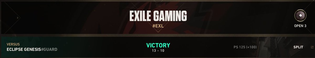 ExileValorant's tweet photo. And just like that... another DUB IN THE BOOKS!!! EXL is 1-1 this season! #EXL #ExileValorant #PremierDub #LETSGOOOO @VALORANT https://t.co/a6d1eX0uLH