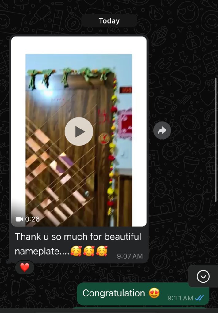 aipangirl's tweet photo. Happy Client from Gujarat 😍
#minakriti #aipan #aipannameplate https://t.co/9LY9DgVKr9