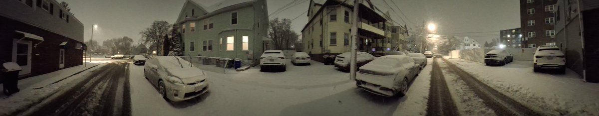 Boston, Massachusetts tonight looking like a fairy tale.