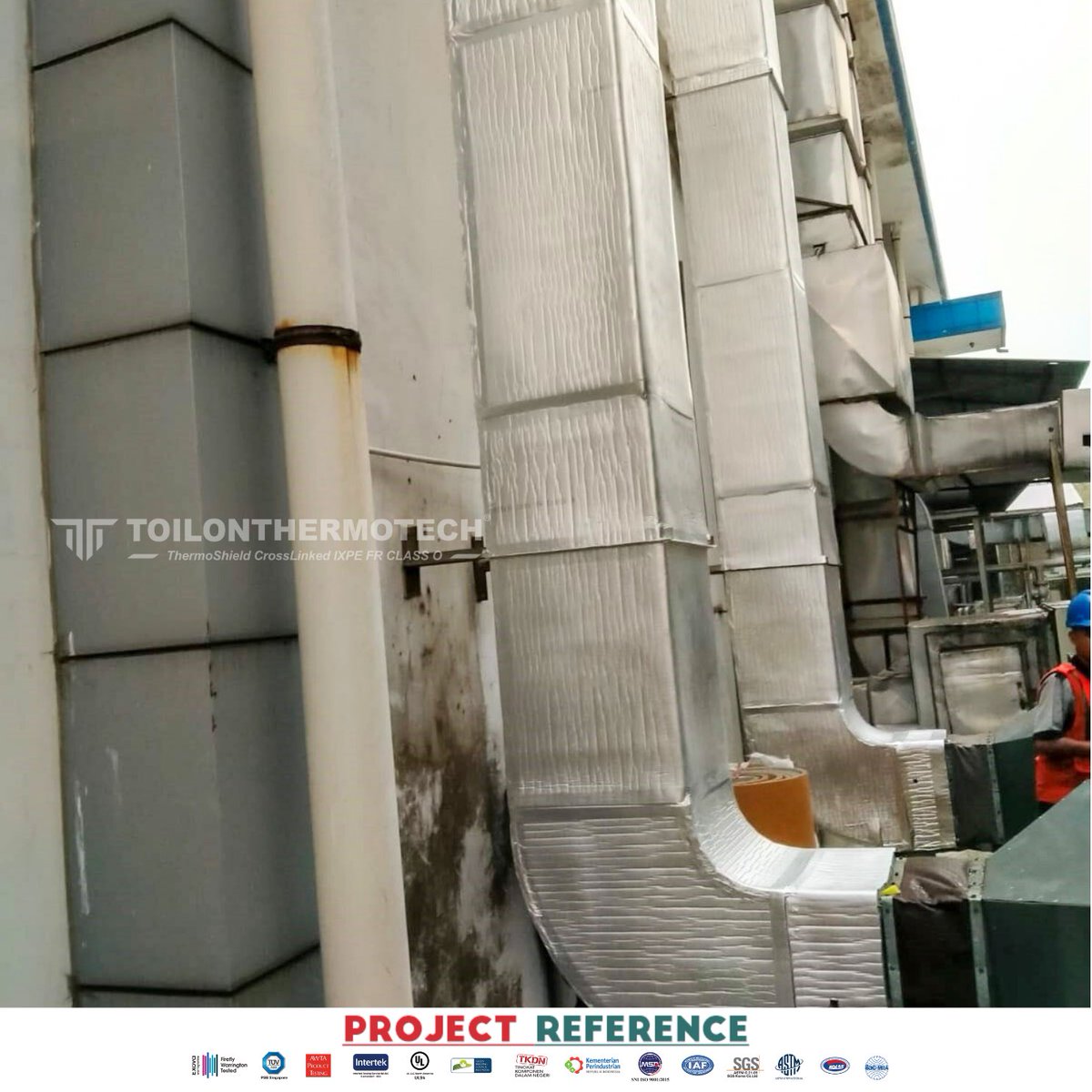 ThermotechIndo1's tweet photo. #ProjectReference
Project : PT Mattel Indonesia
Type : Toilon ThermoTech IXPE FR Class 0
Application : Ducting Insulation
Benefits of Using Toilon ThermoTech Insulation,
1️⃣The highest Fire Rating Class 0
2️⃣Extremely High Vapour Permeability Resistance
3️⃣Lifetime More Than 20 https://t.co/pcZAJEGADn