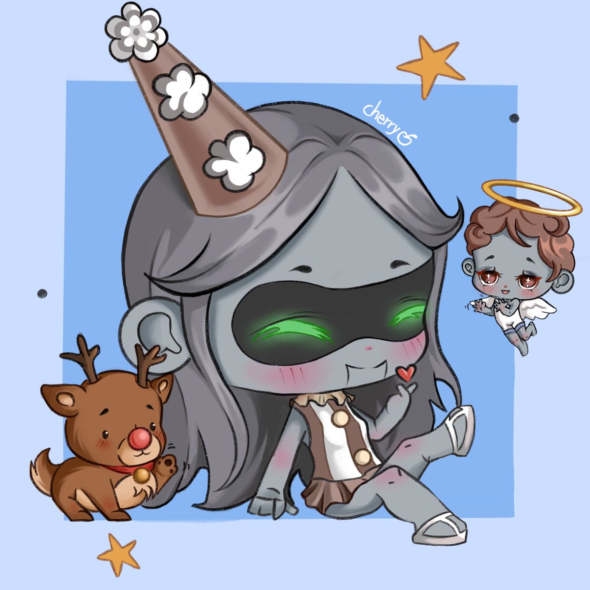 cherryhbbo's tweet photo. ──── ⋆⋅☆⋅⋆ ────
una comisión para mi hermosísima amiga @Saturniiss con sus mini compañeros🥰💕 https://t.co/mi3bXDWTmM