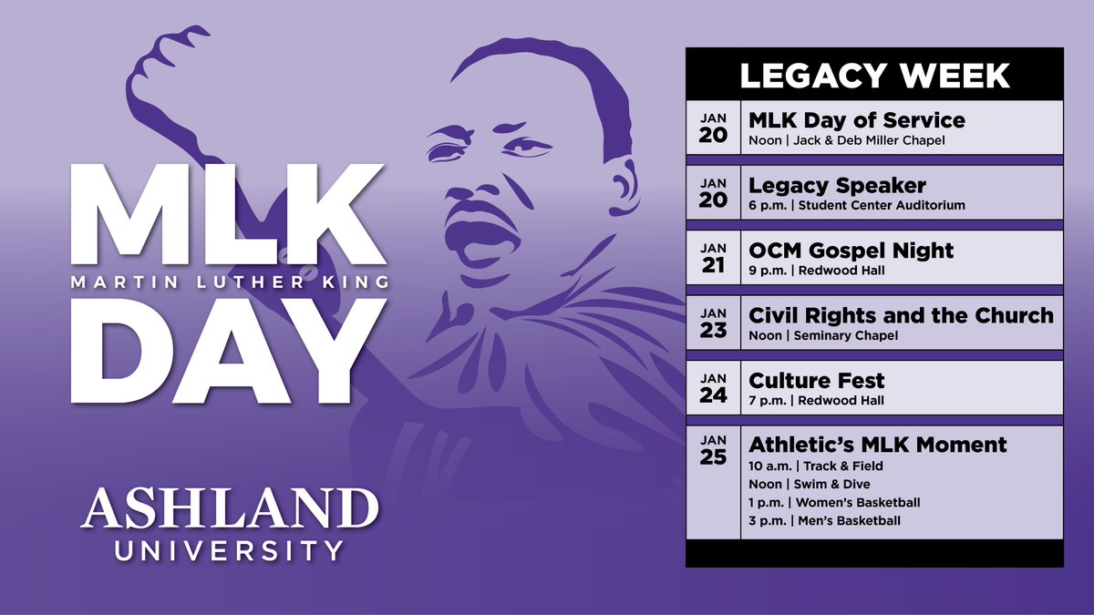 Reminder: The Center for CommUNITY and Belonging has scheduled a series of engaging events to celebrate MLK Legacy Week. Join us tonight for a keynote speech by AU Board member and pastor Rickey Bolden. 

"Intelligence plus character — that is the goal of true education." - MLK