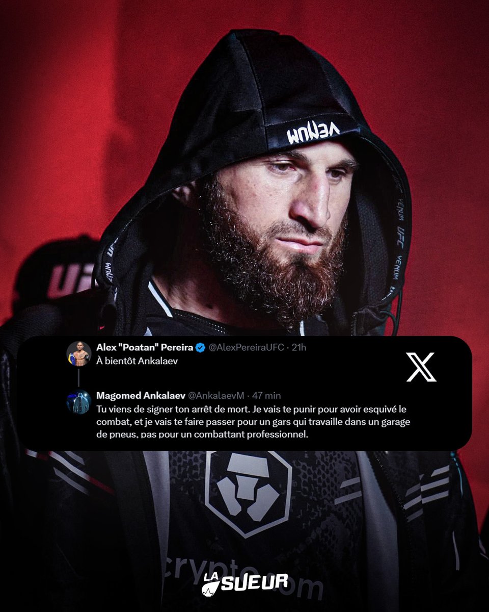 Magomed Ankalaev 🇷🇺 est en MISSION. 😤

La querelle sur les réseaux sociaux entre Pereira et Ankalaev s'intensifie en vue de leur combat du 8 mars prochain ! 

#UFC313