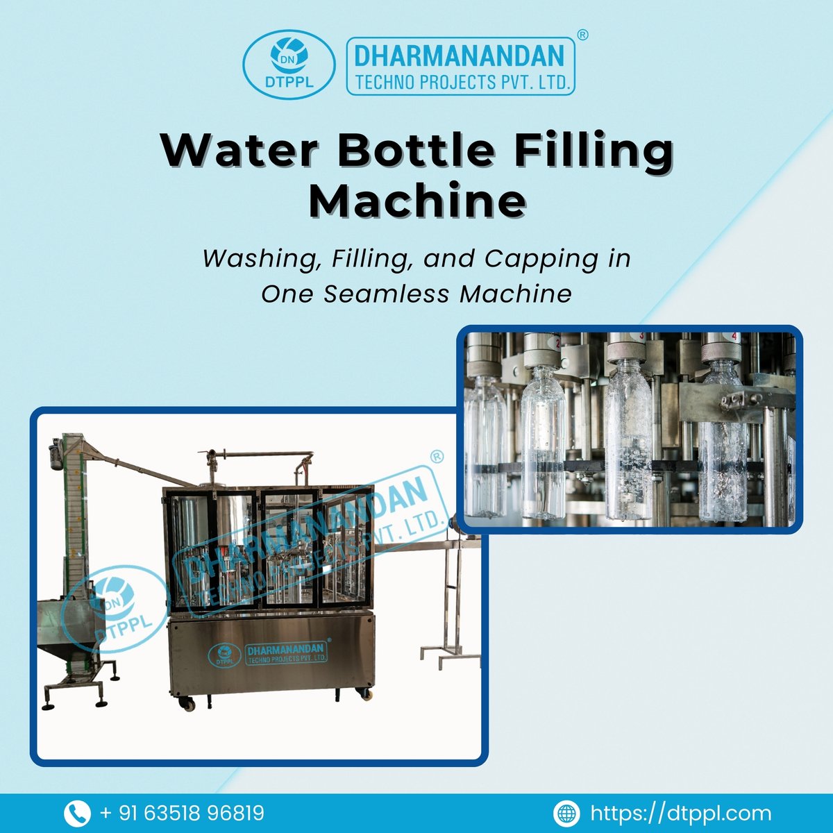 dtppl_india's tweet image. Our automatic #WaterBottleFillingMachine combines washing, filling, &amp;amp; capping with advanced controls &amp;amp; a neck-hanging design for smooth operation &amp;amp; quick changeovers, boosting productivity.

visit - dtppl.com/service/water-…

#DTPPL #bottlewashingmachine #BottleFillingMachine