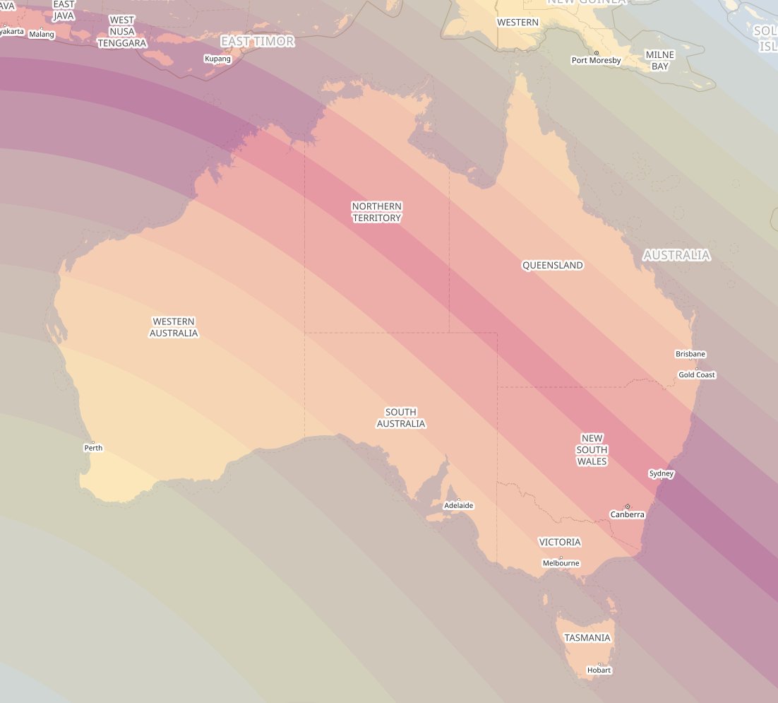 peterwich's tweet photo. I forgot my annual reminder... now very late: Mark your Calendars! In 4 years, on 22 July 2028 we'll have an epic Total Solar Eclipse in #Australia 
#Sydney will turn dark for 3 min and 45 sec!
And #UNSW will be right in the centre!
#SolarEclipse #Eclipse2028 #SolarEclipse2028 https://t.co/7I6XbVEHnI