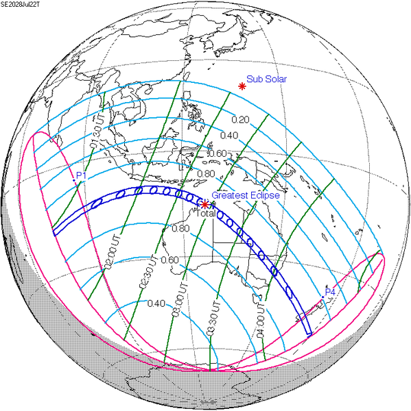 peterwich's tweet photo. I forgot my annual reminder... now very late: Mark your Calendars! In 4 years, on 22 July 2028 we'll have an epic Total Solar Eclipse in #Australia 
#Sydney will turn dark for 3 min and 45 sec!
And #UNSW will be right in the centre!
#SolarEclipse #Eclipse2028 #SolarEclipse2028 https://t.co/7I6XbVEHnI