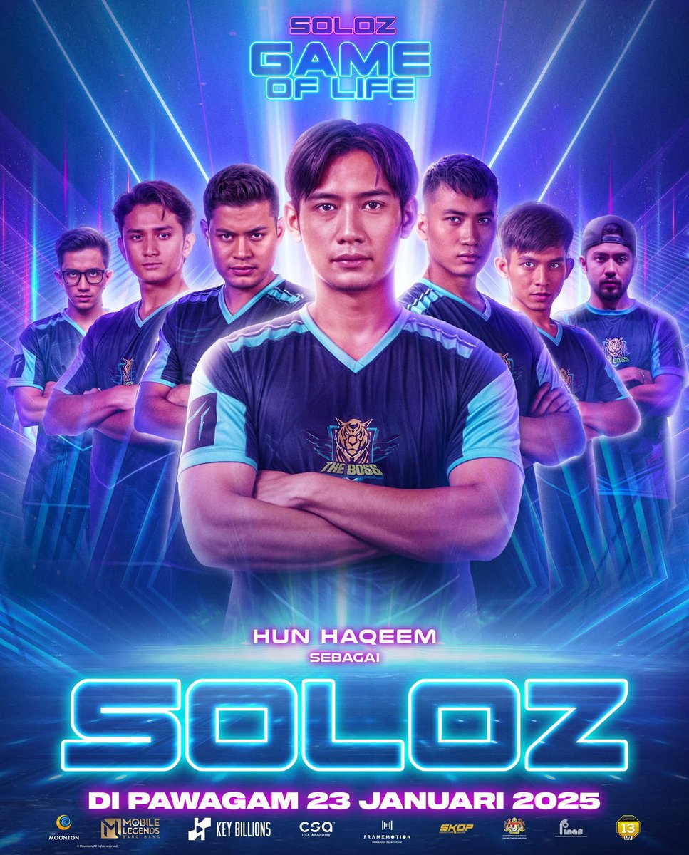 GSCinemas's tweet photo. Lihat poster eksklusif watak-watak dari filem #SolozGameOfLife! 😍

Filem terbaharu daripada pengarah blockbuster, Syafiq Yusof! 🎬 Tiket kini dijual 🔥Jom sapot filem lokal dan saksikan #FilemSolozGameOfLife di pawagam GSC mulai 22 Januari! 💥✨

#JalanTerus #Soloz #SkopProductions #KeyBillions #Filembaru #GameOfLife #GOL #MobileLegend #MLBB