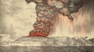 HistoryNomad24's tweet photo. -Krakatoa Eruption (1883)- 
The eruption was heard 3,000 miles away, with ash affecting global climates for years. 
#Krakatoa #VolcanicEruption #ClimateImpact https://t.co/G5lP1jKbc1