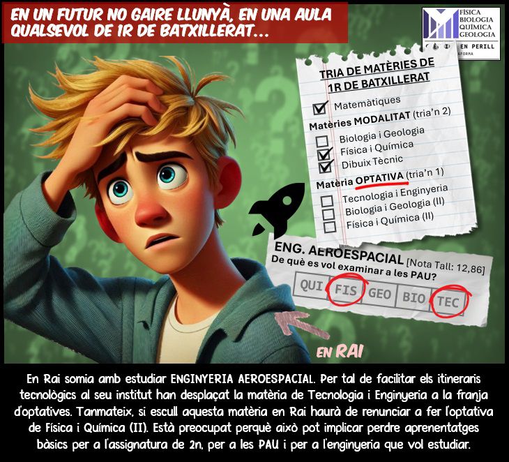 victorlopezsbd's tweet photo. En un futur no molt llunyà, al futur 1r de Batxillerat amb les hores de ciència reduïdes... Quina optativa triarà en Rai, la Mon, l'Ismael o la Júlia? 🤷🏽‍♀️🤷🤷🏽‍♀️🤷
Fantàstiques infografies a càrrec de @cienciesperill https://t.co/pEVqnbsqyZ