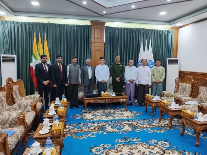 IrrawaddyNews's tweet photo. Indian Ambassador to Myanmar Abhay Thakur and Indian Global Ltd. officials visited Rakhine State’s capital Sittwe to review the Kaladan multi-modal transit transport project, the Indian Embassy reported on Friday. (Photo: Embassy of India) #WhatsHappeningInMyanmar https://t.co/I2bX6fb4be