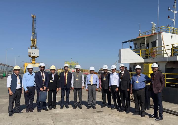 IrrawaddyNews's tweet photo. Indian Ambassador to Myanmar Abhay Thakur and Indian Global Ltd. officials visited Rakhine State’s capital Sittwe to review the Kaladan multi-modal transit transport project, the Indian Embassy reported on Friday. (Photo: Embassy of India) #WhatsHappeningInMyanmar https://t.co/I2bX6fb4be