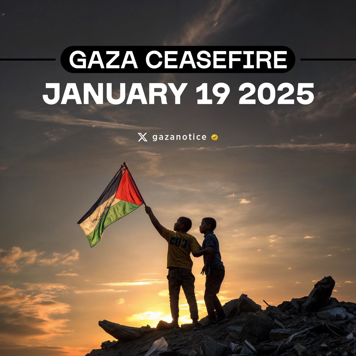 gazanotice's tweet image. 🚨 Gaza Notification | The First Day of Ceasefire 🚨
Today marks the first day of the ceasefire—a moment of pause after 470 days of unimaginable pain, destruction and immense suffering. As well as resistance and steadfastness. This ceasefire is only the beginning of a journey to…