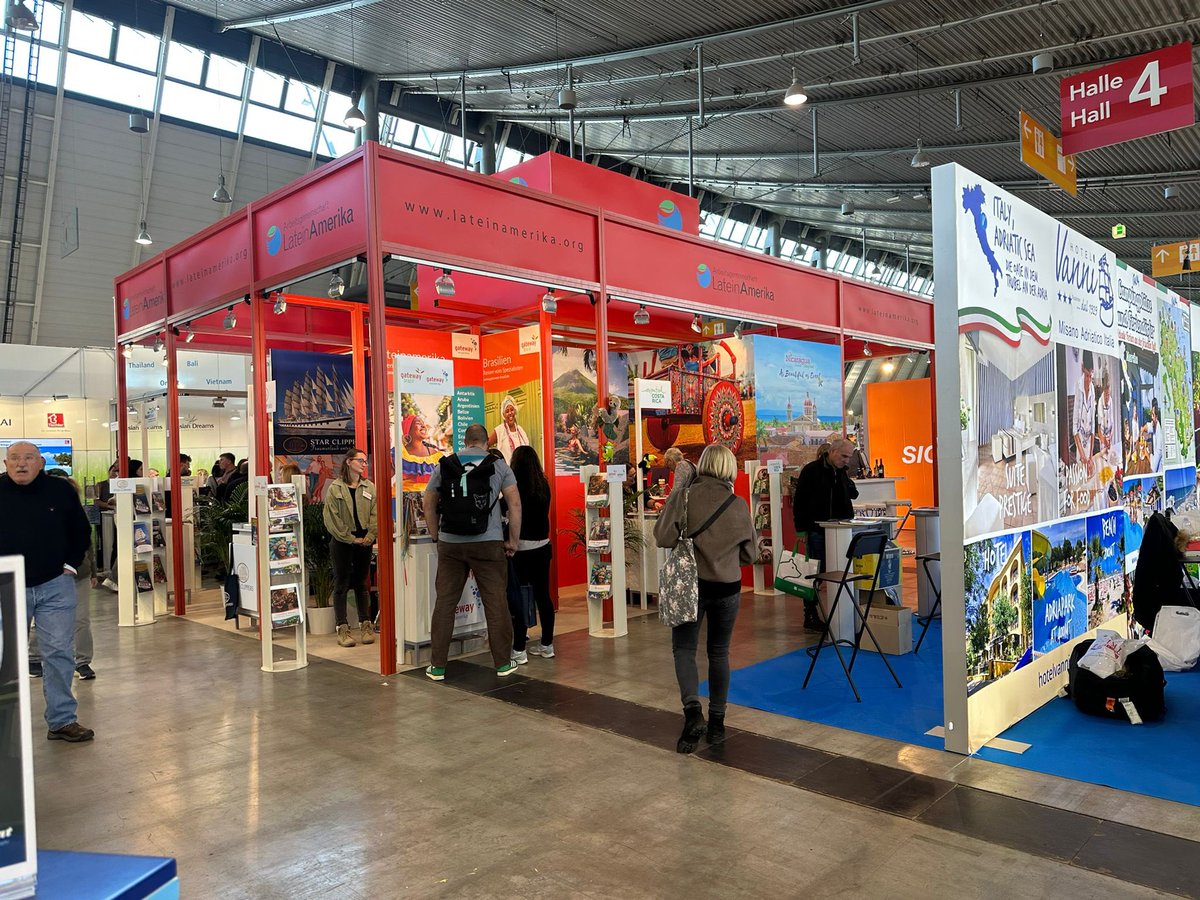 InturNicaragua's tweet photo. Los atractivos turísticos por la cual Nicaragua es fascinante e irresistible fueron presentados en feria CMT en Stuttgart, Alemania, a través de ARGE 🤩

#NicaraguaFascinanteIrresistible
#Nicaragua https://t.co/8mqfq3zloH