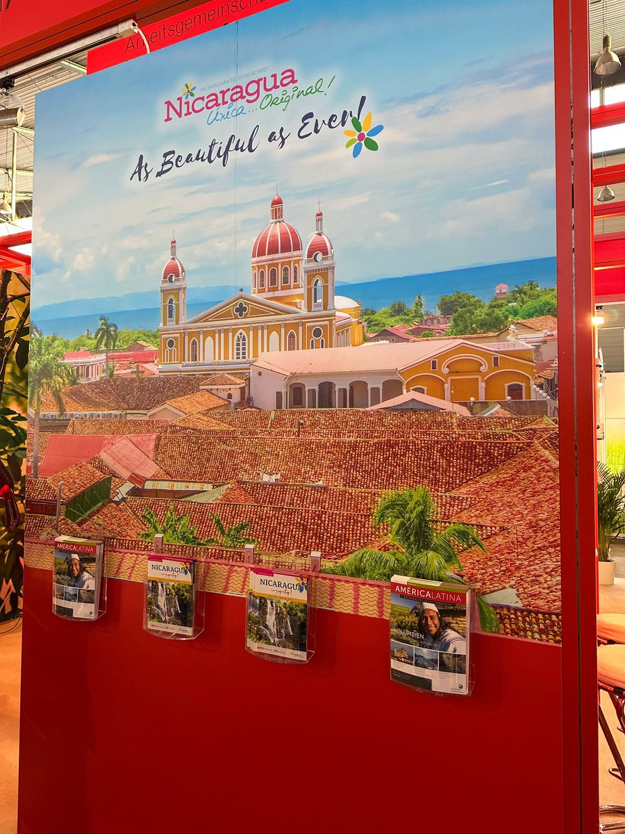InturNicaragua's tweet photo. Los atractivos turísticos por la cual Nicaragua es fascinante e irresistible fueron presentados en feria CMT en Stuttgart, Alemania, a través de ARGE 🤩

#NicaraguaFascinanteIrresistible
#Nicaragua https://t.co/8mqfq3zloH