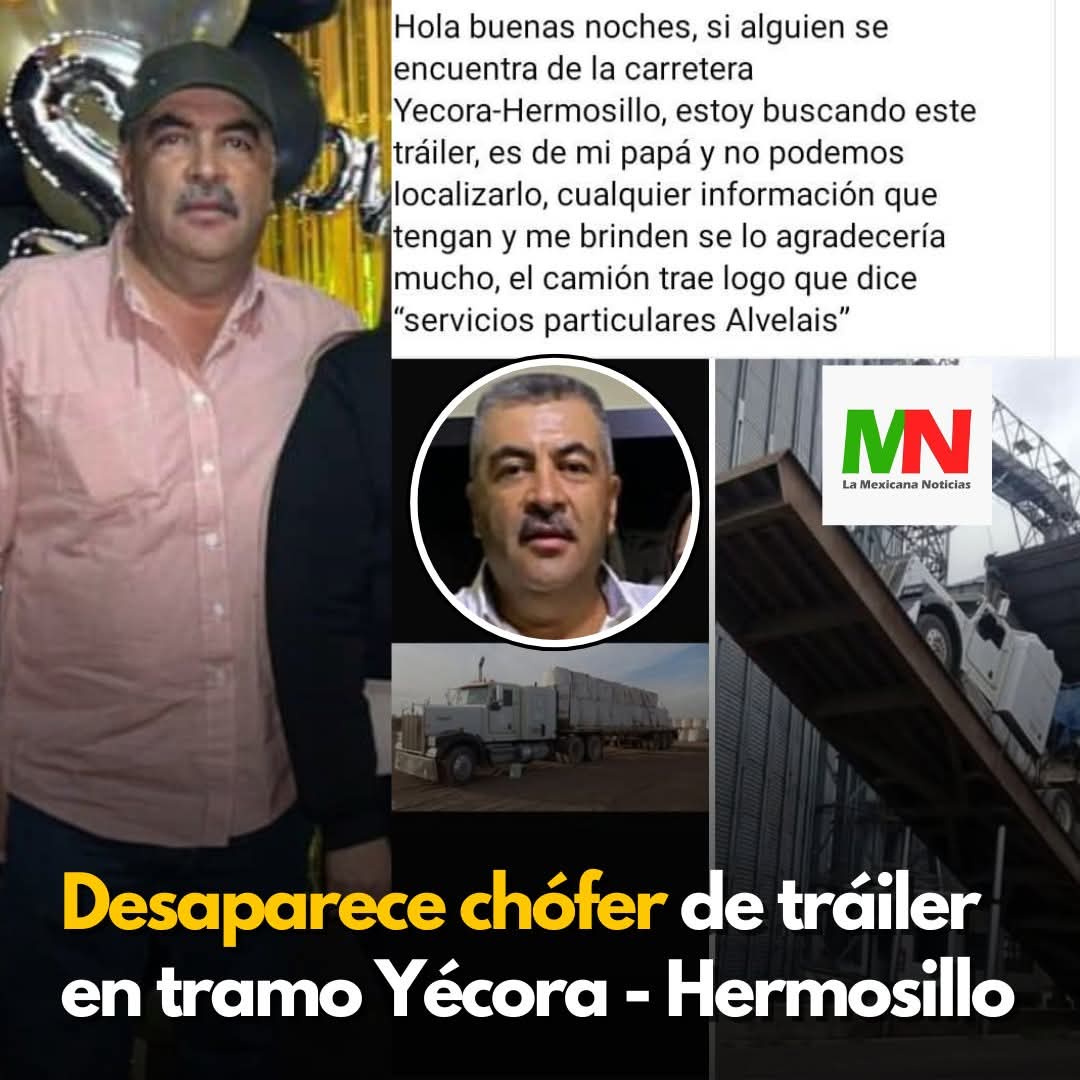 #URGENTE‼️

🔴 Localizan tráiler abandonado en tramo #Yécora - #Hermosillo: el chófer está desaparecido. SU FAMILIA ESTÁ DESESPERADA #LaMexicanaNoticias

👉 lc.cx/qhiRtI