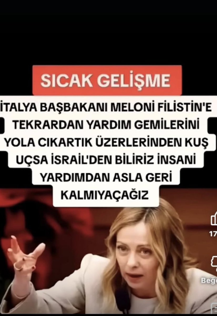 MELONİ SANA HELÂL OLSUN…

ÇOK YİĞİT KADINSIN….