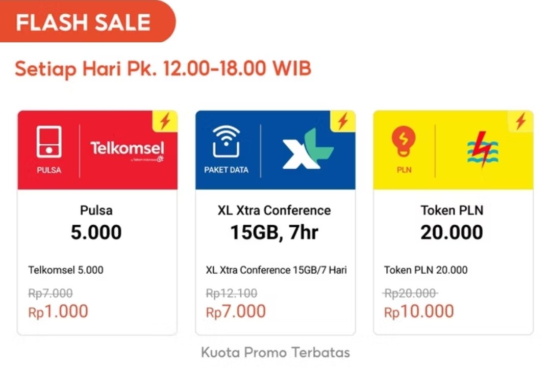 RacunBelanja's tweet photo. Promo Pulsa &amp; Token PLN
⏰ Jam 12:00
📌 Pembelian di aplikasi ShopeePay 

Cek promonya disini:
https://t.co/rkxsSMGoTJ https://t.co/V7qm1YKruW