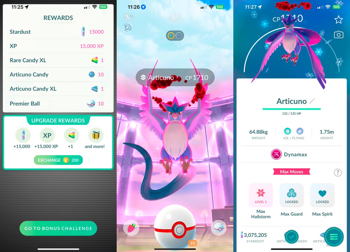 trainersgo2022's tweet photo. 😃Trainers, Articuno Dinamax ya esta saliendo en los primeros lugares, esperen a que llegue a sus respectivas ciudades. (1/2)
#pokemongoapp #niantic #pgsharp #trainersgo #DualDestiny #pokemongo #DynamaxArticuno #MAXcombat https://t.co/QozihCnuNA