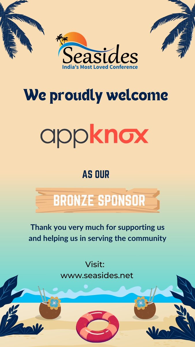 We would like to sincerely thank <a href="/HarshitAppknox/">Harshit Agarwal</a> <a href="/appknox/">Appknox</a> 👨‍💻  for their generous support as a Bronze Sponsor of the Seasides Information security conference. Your contribution is instrumental in fostering collaboration, innovation, and knowledge-sharing.