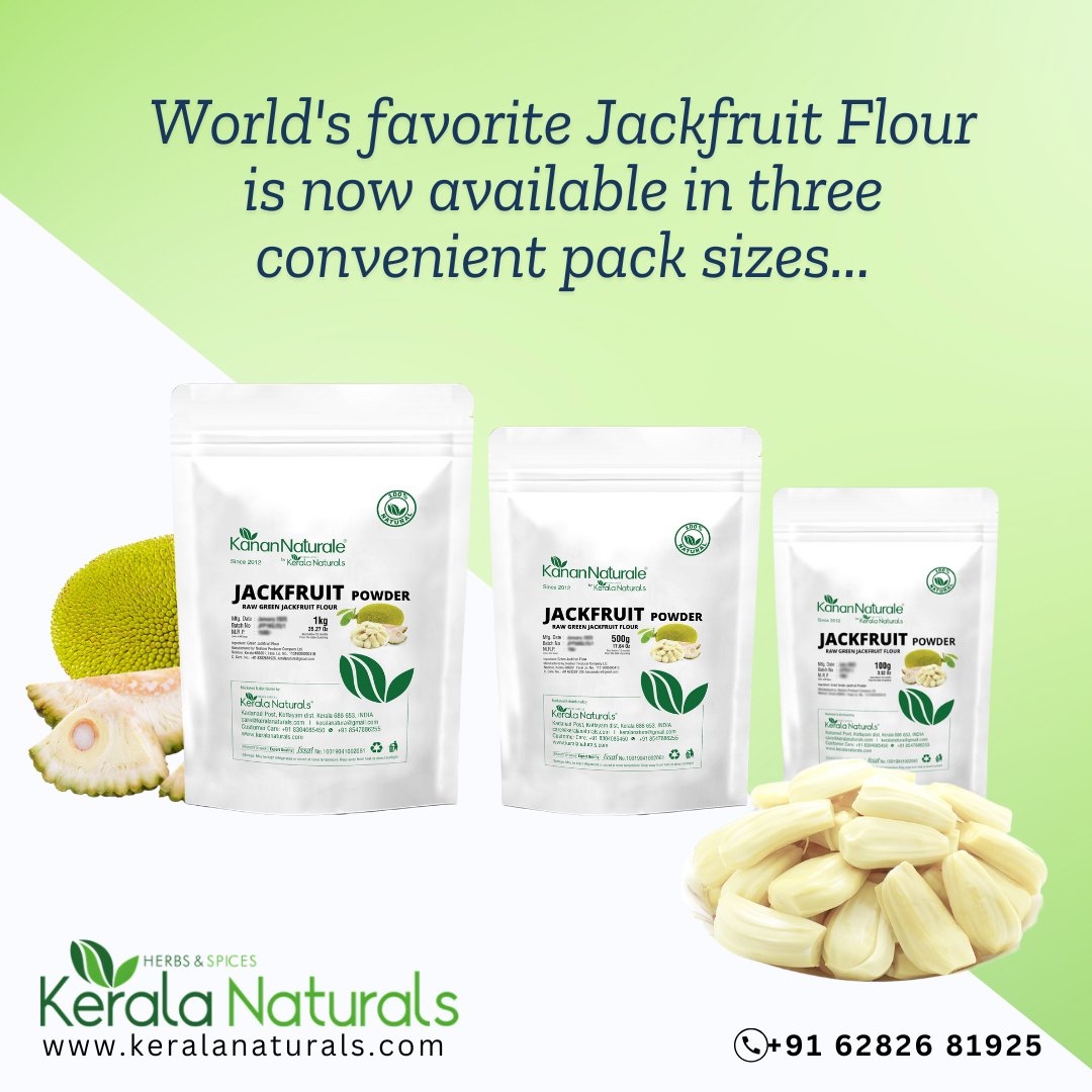 KeralaNaturals's tweet image. 🌟 The World's Favorite Jackfruit Flour from Kerala Naturals! 🌟
Since 2012, Kerala Naturals has been India's most trusted D2C brand, offering 100+ premium quality natural products.
Made 100% from unripe green jackfruit
#KeralaNaturals #JackfruitFlour #HealthyEating