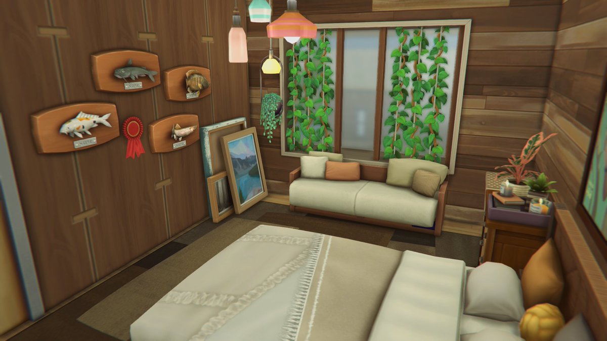 KiwiSimsKate's tweet photo. A few of my favourite spaces in my latest speed build ♻️

Watch here 👉 https://t.co/yWkji0INtF

A rebuild for the Harris household in #EvergreenHarbor &amp; part of the #ShedfordHollowSave collab 

#TheSims4 #ShowUsYourBuilds @TheSims #EACreatorNetwork #StreamShedSave https://t.co/lUdvlKqo90