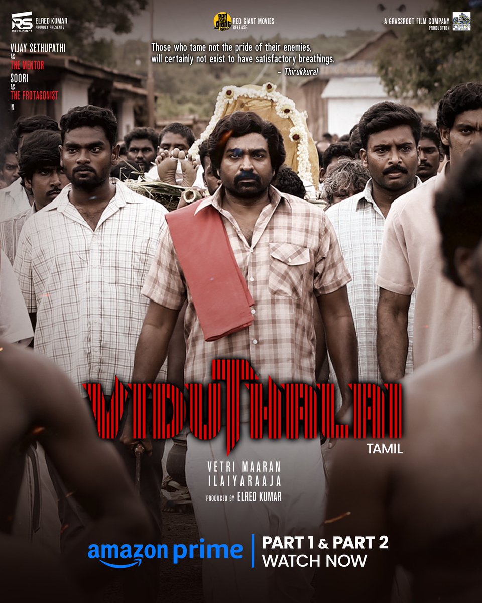 BaraniMsvs's tweet photo. #Viduthalai part 1&amp; part 2 watch now
#amzonprime
@VijaySethuOffl @kumaran_VSP @sooriofficial @rsinfotainment @ManjuWarrier4 @BhavaniSre #Vetrimaaran @ilaiyaraaja @Ramana_vjs23 @TIRUVARUR_VSPFC @manida0143 https://t.co/XYc2qUI8uP