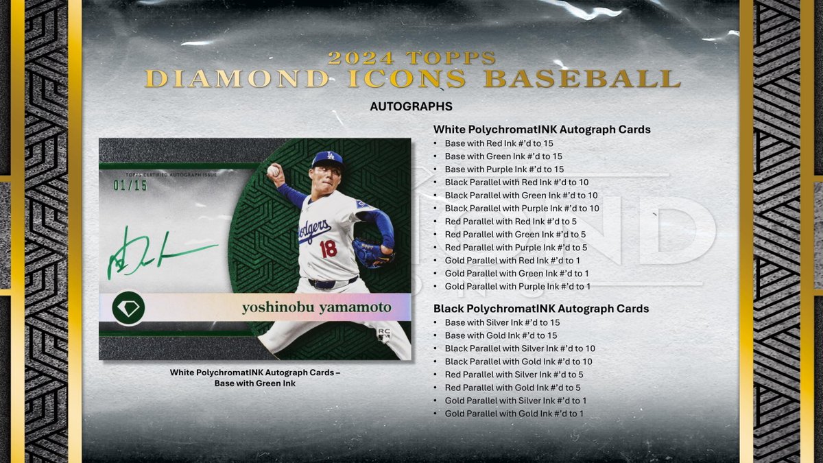 製品情報】 2025年2月上旬 発売予定 ⚾ MLB 2024 TOPPS DIAMOND ICONS 