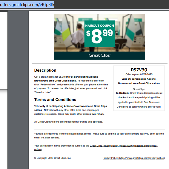 staples_25's tweet photo. $8.99 Great Clips Coupons 2025
https://t.co/ervScgGnrA https://t.co/H4WKiSw9v7