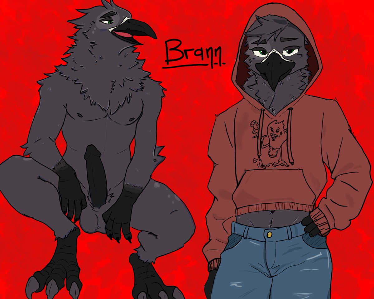 I think I'm finished colouring him???
Meet Brann my Blue Rook!
My first EVER sona, Say hello! :3