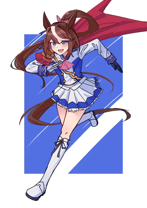 勝負服練習のトウカイテイオー 