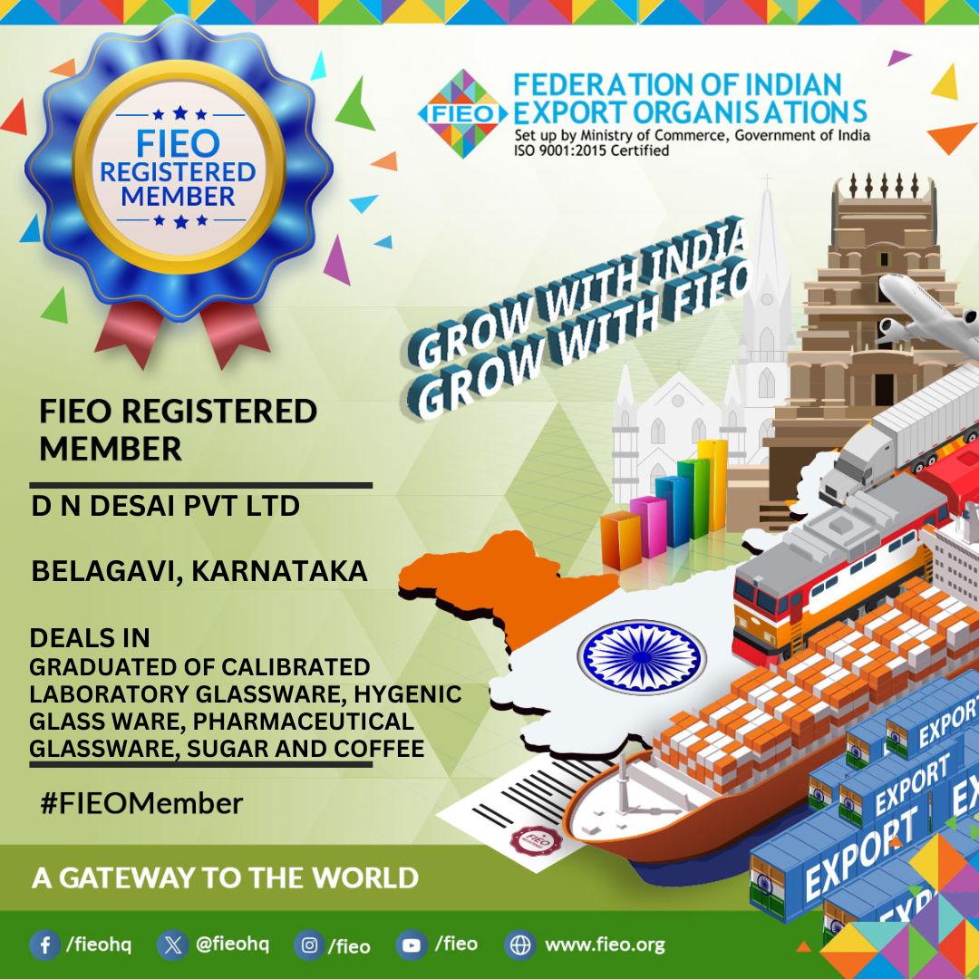 FieoHq's tweet photo. π#FIEO extends a warm welcome to M/s D N Desai Pvt Ltd, Belagavi, Karnataka as our newest member!
Join our dynamic community & unlock a world of trade opportunities.
To learn more about FIEO membership, schedule a call with our team: https://t.co/vDgj7TosbB
#FIEOMember https://t.co/WE3MxnUGQo