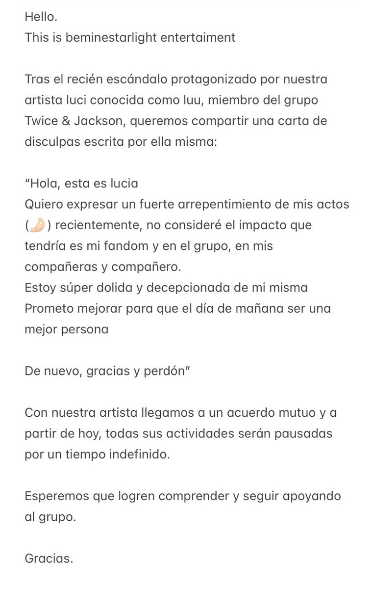 lanenadejimin's tweet photo. COMUNICADO IMPORTANTE !
#FreeLuu #JusticiaPorLuu #ChinchaKyo #FreeSana #LibertadDeExpresion https://t.co/SBWHQdx95X