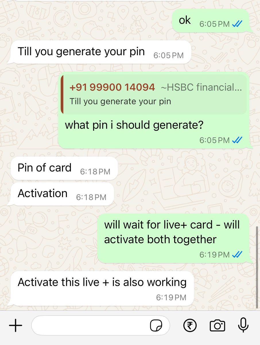 vineeth7003's tweet photo. @HSBC_IN I got cheated by credit card agent names Sayak - +91 99900 14094
He told that he will give Live+ card as LTF, but applied for Platinum card. I received platinum card in post. Sharing chat of his misleading information. https://t.co/Do41ctHIeP