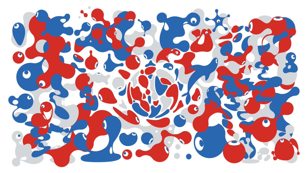 「ミャクミャクは赤と青なのに、何故こみゃくは赤と青とグレーと3色あるんですか？」と聞かれます。これは凄く良い質問です。実は…
🔴=Human(人間)のいのち
🔵=Nature(自然や生物)のいのち
⚪️=System(テクノロジーや社会)のいのち
を表しています。