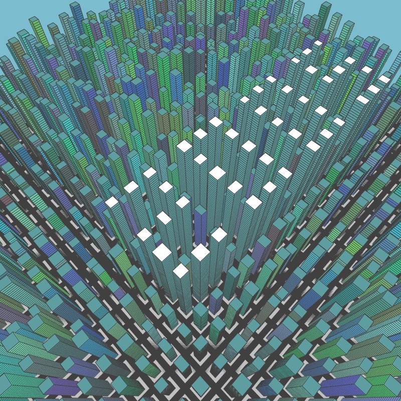 #genuary20 Generative Architecture. #genuary #genuary2025