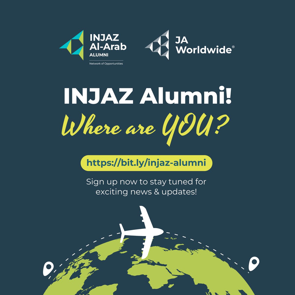 INJAZ Alumni! Where Are You At? 🌍
We’re building an alumni community across the MENA region, and we want YOU to be part of it!

Sign up to stay connected, access exclusive opportunities, and grow with fellow alumni from across the region. Let’s build our INJAZ Alumni community