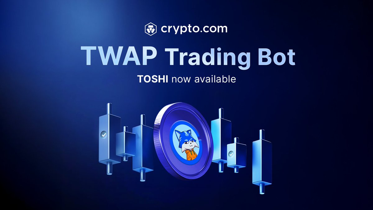 1 new token added to the TWAP Trading Bot: $TOSHI 🤖 ✓ Execute large trades  efficiently by splitting them into smaller orders 💱 Reduced price slippage  and minimised risk ➕ A total